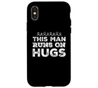 Carcasa para iPhone X/XS Humor Gracioso Texto Gente Divertida Divertido Este Hombre Corre en Abrazos