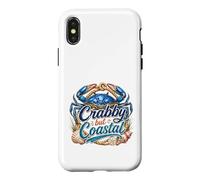 Carcasa para iPhone X/XS Humor malhumorado Pero costero de Blue Crab Beach Ocean