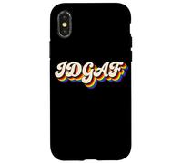 Carcasa para iPhone X/XS Humor Queer, aliado LGBTQ del Mes del Orgullo Gay de Idgaf