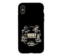 Carcasa para iPhone X/XS Husky 5 etapas del Hambre Divertido Regalo para Amantes de los Perros