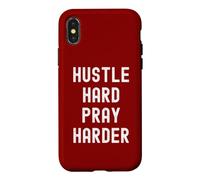 Carcasa para iPhone X/XS Hustle Hard Emprendedor Orar Fe Negocios Motivación