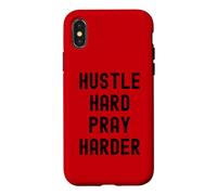 Carcasa para iPhone X/XS Hustle Hard Emprendedor Orar Fe Negocios Motivación