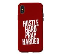 Carcasa para iPhone X/XS Hustle Hard Emprendedor Orar Fe Negocios Motivación