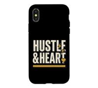 Carcasa para iPhone X/XS Hustle Heart Motivacional Emprendedor Moler Ambición