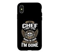 Carcasa para iPhone X/XS I Am A Chef Funny Cooking I Don't Stop Design