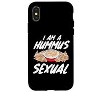 Carcasa para iPhone X/XS I Am A Hummus Sexual Vegan Food Spread Juego de Palabras