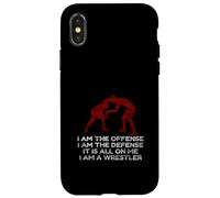 Carcasa para iPhone X/XS I Am A Wrestler - Divertido Aspecto Desgastado de Lucha Libre