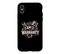 Carcasa para iPhone X/XS I Am The Warranty Mecánico Funny Race Car Parts Repair Guy