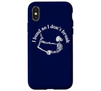 Carcasa para iPhone X/XS I Bend so I Don't Break Yoga Meditación Esqueleto Espiritual