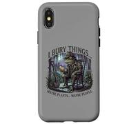 Carcasa para iPhone X/XS I Bury Things Frog Gardener Dark Humor Shovel