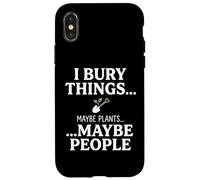 Carcasa para iPhone X/XS I Bury Things Maybe Plants Maybe People Funny Frog