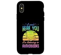 Carcasa para iPhone X/XS I Can't Hear You I'm Listening To Audiolibros Estilo Retro