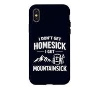Carcasa para iPhone X/XS I Don't Get Homesick I Get Mountainsick Divertido Juego de Palabras de Senderismo