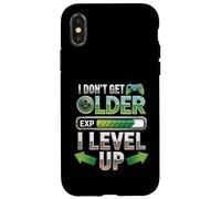 Carcasa para iPhone X/XS I Dont Get Older I Level Up Video Game Gaming Gamer Cumpleaños