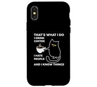 Carcasa para iPhone X/XS I Drink Coffee I Hate People Cafeine Baristas Coffee Lover