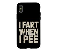 Carcasa para iPhone X/XS I Fart When I Pee Mordaza de baño vergonzosa -
