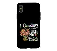 Carcasa para iPhone X/XS I Garden So I Dont Choke People - Gardening - Funny Gardener