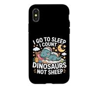 Carcasa para iPhone X/XS I Go To Sleep I Count Dinosaurs Not Sheep Sueños