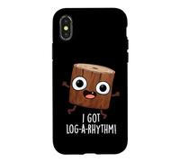 Carcasa para iPhone X/XS I Got Log-a-Rhythm Juego de Palabras matemáticas Divertido