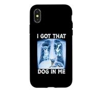 Carcasa para iPhone X/XS I Got That Dog in Me Dog Xray Meme Funny Dog Chihuahua