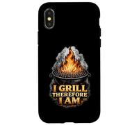 Carcasa para iPhone X/XS I Grill Therefore I Am Funny BBQ Grill Filosofía