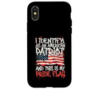 Carcasa para iPhone X/XS I Identify As An American Patriot This Is My Pride Flag