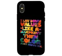 Carcasa para iPhone X/XS I Lay Down Values Like A Blueprint Then Color Just Move IN