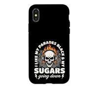 Carcasa para iPhone X/XS I Like My Parades Black and My Sugars Going Down EMO Goth