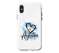 Carcasa para iPhone X/XS I Love Argentina Vacaciones Corazón Bandera Arte Diseño Turístico