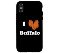 Carcasa para iPhone X/XS I Love Buffalo Wings Chicken Wing Lover Buffalo Nueva York