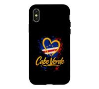Carcasa para iPhone X/XS I Love Cabo Verde Vacaciones Travel Golden Heart Flag Turista