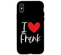 Carcasa para iPhone X/XS I Love Frank Nombre Personalizado Chica Mujer BFF Amiga Corazón