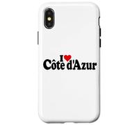 Carcasa para iPhone X/XS I Love Heart Cote D'AZUR LA Riviera Francesa Niza MÓNACO