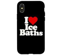 Carcasa para iPhone X/XS I Love Heart Ice BAÑOS Cold TUBS