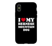 Carcasa para iPhone X/XS I Love My Bernese Mountain Dog Boyero de Montana Bernés
