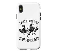 Carcasa para iPhone X/XS I Love Scorpions Ok - Escorpión Lindo y Divertido