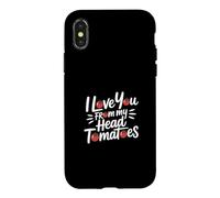 Carcasa para iPhone X/XS I Love You from My Head Tomatoes
