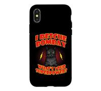 Carcasa para iPhone X/XS I Rescue Bombay Cat What's Your Superpower Funny Cats Lover