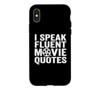 Carcasa para iPhone X/XS I Speak Fluent Movie Quotes - Funny Dichos Películas para Amantes del Cine