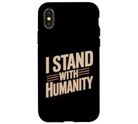 Carcasa para iPhone X/XS I Stand with Humanity Apoyo Mundial de bondad -
