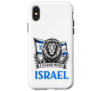 Carcasa para iPhone X/XS I Stand with Israel Hebreo Lion Flag Design