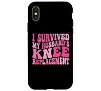 Carcasa para iPhone X/XS I Survived My Husbands Knee Replacement Cirugia Articular