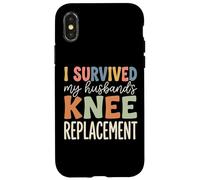 Carcasa para iPhone X/XS I Survived My Husbands Knee Replacement Cirugia Articular