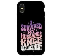 Carcasa para iPhone X/XS I Survived My Husbands Knee Replacement Cirugia Articular