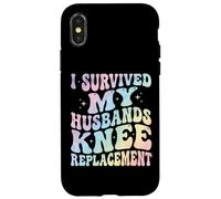 Carcasa para iPhone X/XS I Survived My Husbands Knee Replacement Cirugia Articular