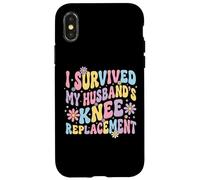 Carcasa para iPhone X/XS I Survived My Husbands Knee Replacement Cirugia Articular