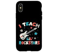 Carcasa para iPhone X/XS I Teach Lil' Rockstars, Profesor de música Rock, Banda de Guitarra