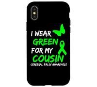 Carcasa para iPhone X/XS I Wear Green For My Cousin Cerebral Palsy Ribbon