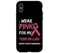 Carcasa para iPhone X/XS I Wear Pink For My Mom-In-Law Breast Cancer Awareness