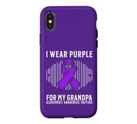 Carcasa para iPhone X/XS I Wear Purple for My Grandpa Alzheimer's Awareness Products